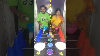 balloon popping games round 2  🎯| mom vs son Challenges 🏆 # shorts #smilypop