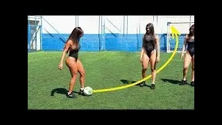 Amazing Girls Showing Football Freestyle (Raquel Benetti, Indie Cowie, Lisa)