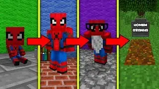 SE CICLO DE VIDA DO HOMEM ARANHA NO MINECRAFT REALMENTE EXISTISSE (NAS&Ccedil;A UM BEBE E MORRA VELHINHO)