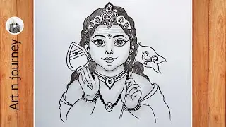 Lord Murugan drawing || Easy Karthikeya sketch || murugan face with vel drawing