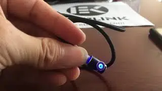 ETOPLINK LED Magnetic Micro USB Type C Cable Angle 90 Degree L Shape Nylon Braided Charger Cable