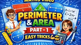Perimeter & Area Complete Chapter | Basic to Advance💪😎 #maths #perimeter #area #mathstricks 