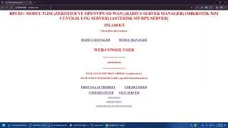 @mikrotik CENTRALIZED LOGGING 5651 SW-WAN RADIUS SERVER  MANAGER & ASTERISK SERVER MANAGER Raspberry