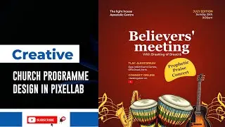 Creative Church Program Flyer Design In Pixellab | How to make church event flyers | Pixellab 2022
