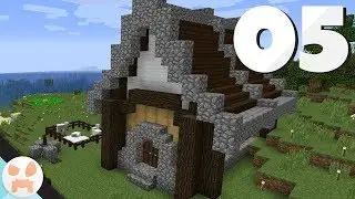 The FIRST BUILDING! | Minecraft Lets Play 5 - Season 2 Vanilla Minecraft 1.13