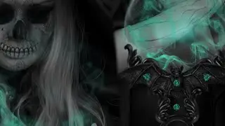 Horror Gothic Art Time Lapse🖤💙💀🔮🦇