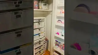 Kids Craft Organization Before and After #closet #organization #kidscraft