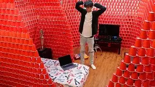BIGGEST INDOOR RED CUP FORT!! | David Vlas
