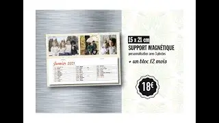 CALENDRIER FAMILIAL en magnet, en brochure