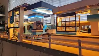 S scale model train station