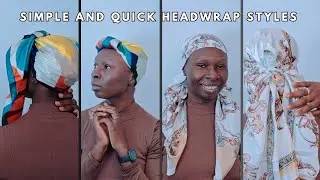 HOW TO TIE SILK SCARF, SILK HEAD SCARF TUTORIAL, SILK HEAD WRAP STYLES, Scarf,  Short Natural Hair