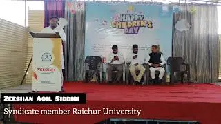 Zeeshan aqil siddiqi | Syndicate member Raichur University #presidencyschoolbsk