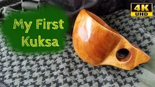 My First Kuksa carved from Wild Cherry Burl/Burr 4k