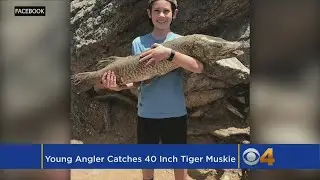Boy Catches Huge Fish In Little Evergreen Lake