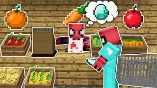 Fakir Örümcek Adam Pazarcı Oldu - Minecraft Zengin vs Fakir Örümcek Adam