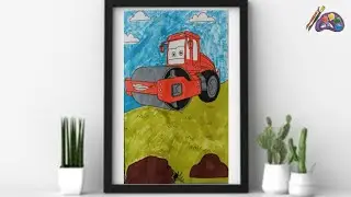 how to draw a road roller||#trending #drawing 