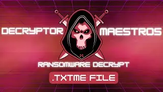 Decrypt(.TXTME) Dharma family ransomware virus - removal and Decryption