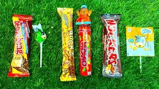 Satisfying video ASMR lollipops candy and Giant gummy candy cutting video ASMR opening candy video