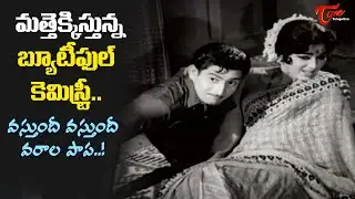 Krishna, Vanisri Superb Chemistry | Vastundi Vastundi Song | Karpura Harathi | Old Telugu Songs