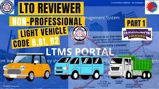 2025 LTO Exam Reviewer for Non-Professional | Code B,B1,B2 | English Part 1