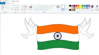 MS Paint Tiranga Drawing | Indian Flag Drawing in MS Paint | 26 January Special