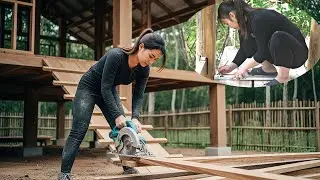 I'M BUILDING A LOG CABIN! Raising Walls & Floors | A Single Mom's Solo Build