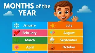 12 Months of the Year | Kids Educational Video (3D Cartoon)