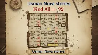 99% Fail This Puzzle | Find 95 Fast | Visual Brain Teaser Usman Nova Stories