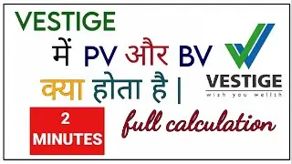 Vestige PV and BV Calculation | Vestige mein PV aur BV kya hota hai | Full Calculation |#bestjangra