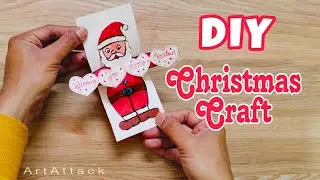 Easy Christmas craft making | DIY Santa greetings | folding christmas gift for kids