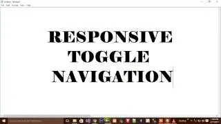 Responsive Navigation toggle using jquery