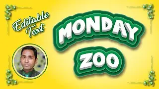 Monday editable text effect design ।। Adobe Illustrator ।। AjkerDiganta IT