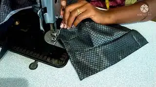 lining blouse back part stitching in AMM boutique designer