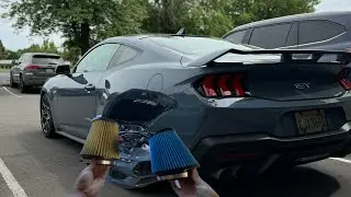 Steeda High Flow Intake Filter install On 2024 Mustang GT