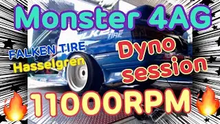 【hS】☆Formula D - AE86☆ Chassis Dyno @ 11000RPM!!