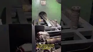 Aluminum alloy extrusion proces#factory #AluminumAlloy #AluminumExtrusion #fyp #MetalWork #machine