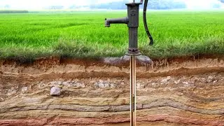 How a Handpump Works: Live Demonstration with Motorized Setup for Groundwater Extraction