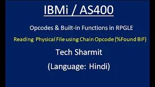 IBMi (AS400) - Reading Physical File using Chain opcode in  #RPGLE #AS400 #IBMi