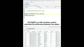 SQL-запрос для вычисления разницы между двумя датами? Вопросы и ответы на собеседовании по SQL #SQL