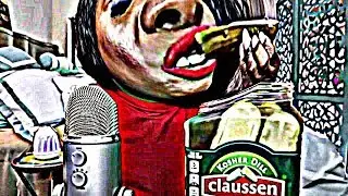 ASMR Mukbang Pickle Eating [EARRAPE] [BASS BOOSTED] Meme