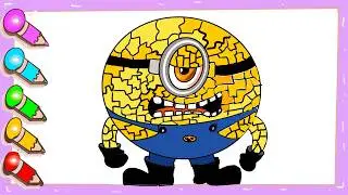 How to draw Mega Minion Jerry Easy | Despicable me 4 #despicableme #minions #megaminion