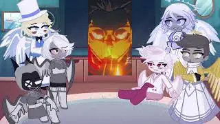 Hazbin Hotel Angels react to itadori yuji | gojo | jujutsu kaisen | Lucifer | Gacha life 2