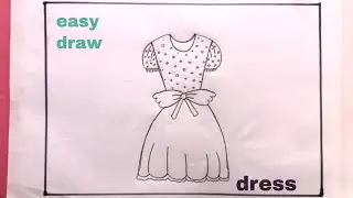 How To Draw Dress Step By Step Easy/Dress Easy Drawing