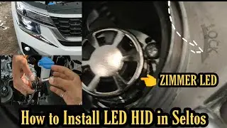 How To Install LED || HID in Kia SELTOS All Model || Zimmer | Crystal eye | Night eye | DIY | Muters