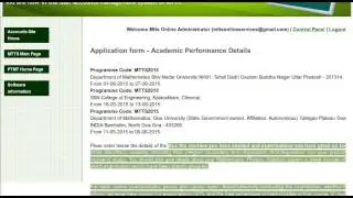 filling mtts appl form