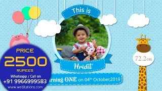 Carnival theme birthday invitation | 1st Birthday | WhatsApp invitation | #weditations | BRD05