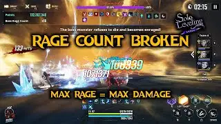 🔥 SOLO LEVELING: ARISE | BOSS RAGE COUNT HIGH 😱 INSANE DAMAGE GAMEPLAY 🔥