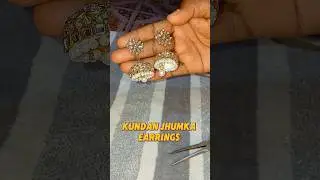 Kundan jhumka earrings | Homemade crafts | Deeja crafts