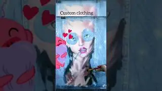 Custom clothing, hand-painted denim jacket #art #custom #shortsvideo #shorts #painteddenim #fashion