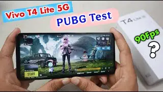 Vivo T4 Lite 5G Pubg Test With Fps || Battery Drain & Heating Test ⚡